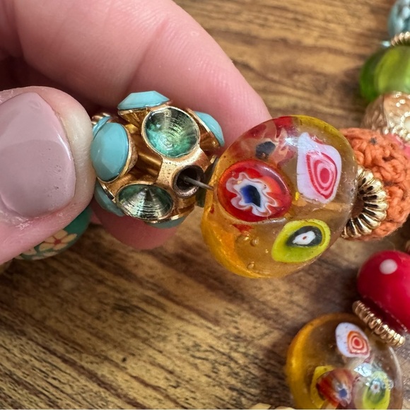 Vintage M. Haskell Bohemian Chunky Mixed Bead Necklace - Picture 5 of 6